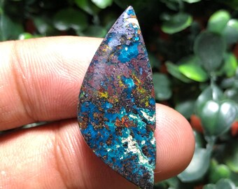 Cabochon Chrysocolla nativ Copper with chalcedony-rare item-high QUALITY-GOOD quality