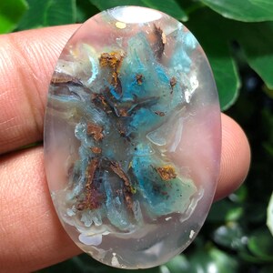 Cabochon Chrysokoll Konfetti enthalten Kupfer mit Chalcedon-seltene Einzelstück-hohe QUALITÄT-GUTE Qualität