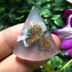 Cabochon Chrysokoll Konfetti enthalten Kupfer mit Chalcedon-seltene Einzelstück-hohe QUALITÄT-GUTE Qualität