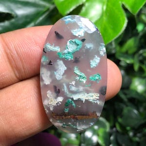 Cabochon Chrysokoll Konfetti enthalten Kupfer mit Chalcedon-seltene Einzelstück-hohe QUALITÄT-GUTE Qualität