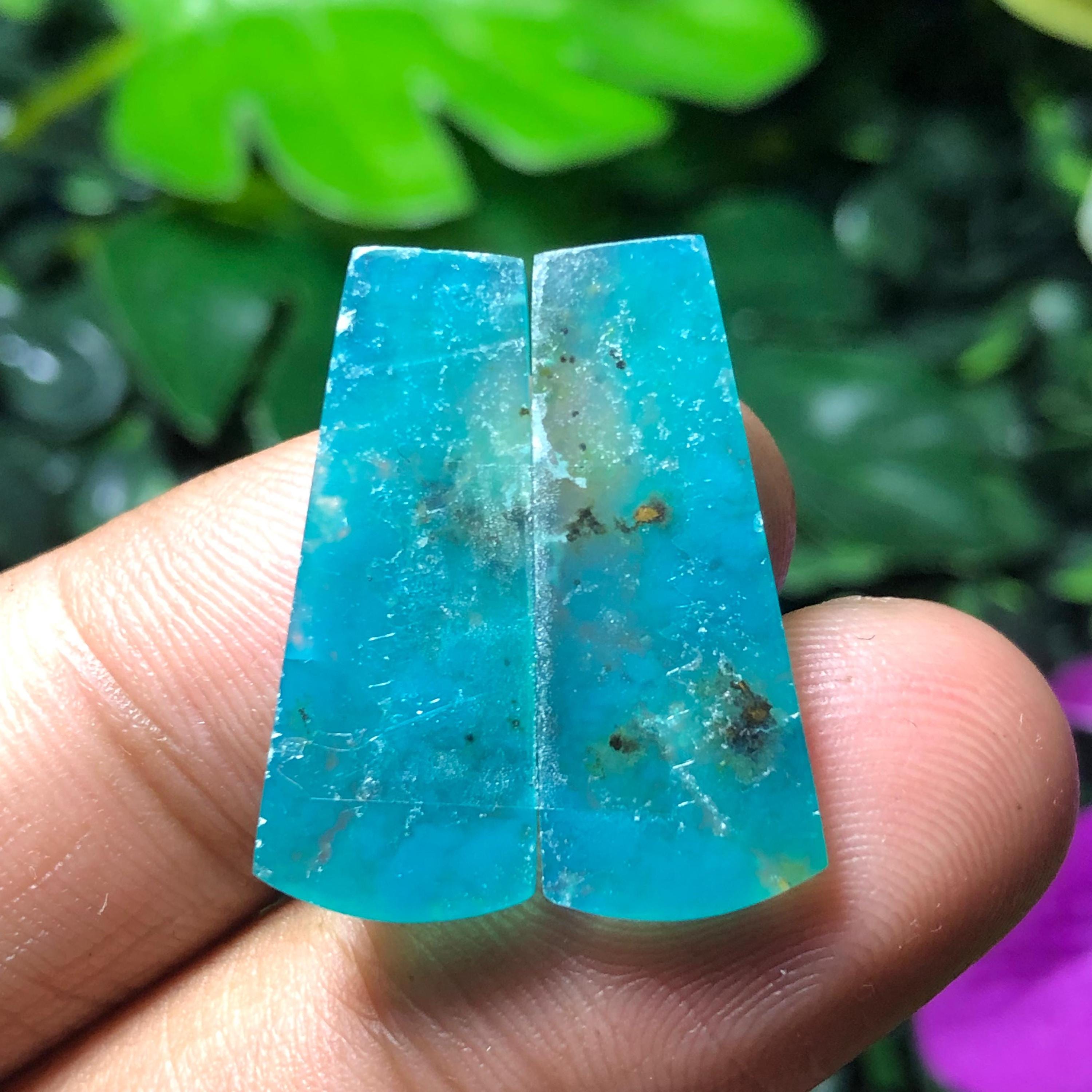 クリソコラ ジェムシリカ：カルセドニーのブルーオパールウッド - Etsy