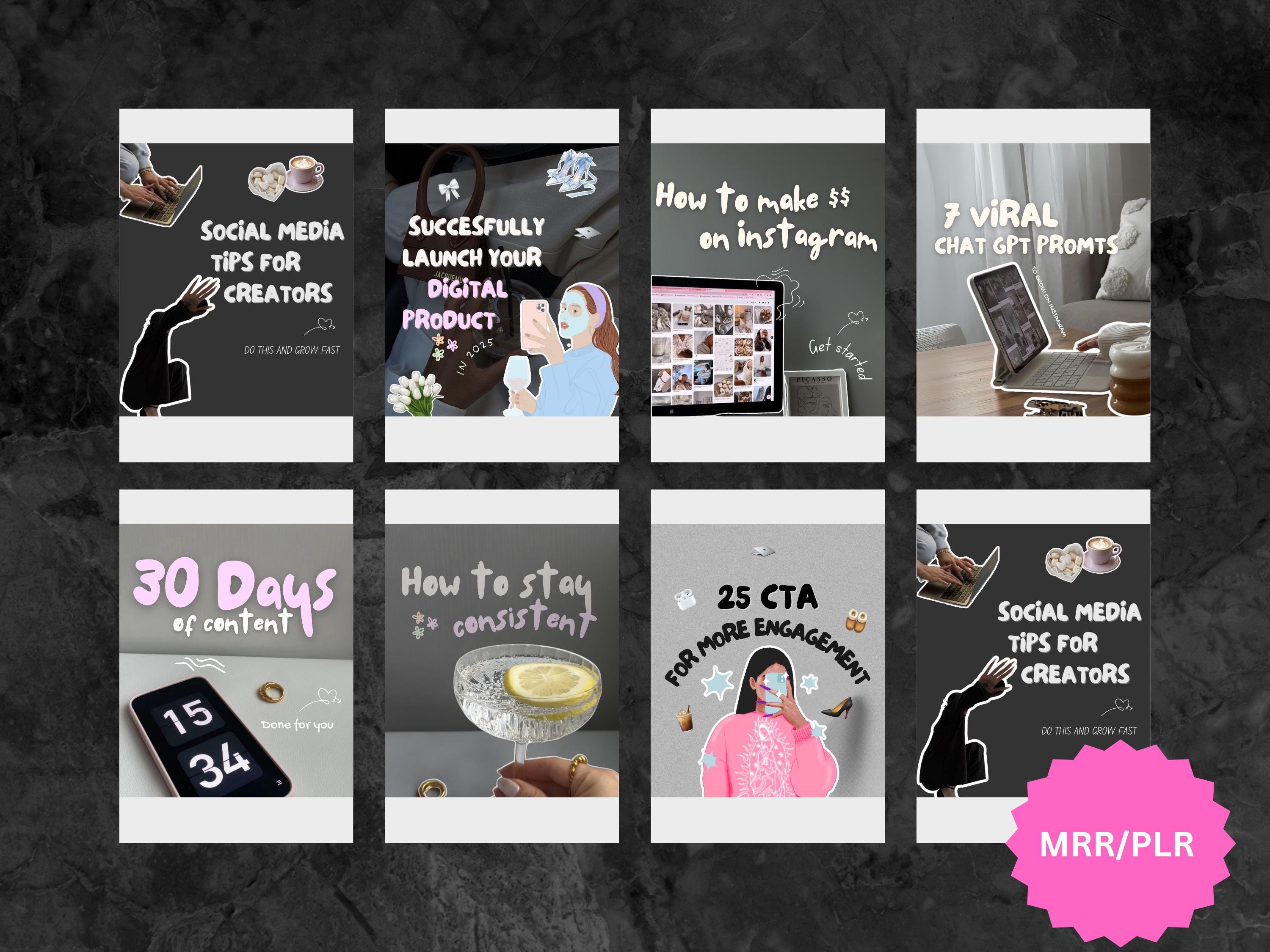 320 Aesthetic Carousel Templates for Instagram & Tiktok – Social Media ...