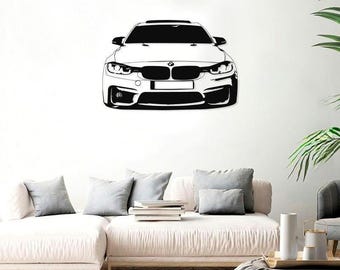 Fichier numérique découpé au laser, décoration de voiture, cadeau personnalisé, voiture de sport découpée, décoration murale de garage de voiture, Svg, Pdf, fichier découpé