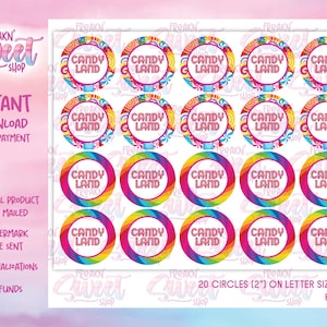 Archivo PDF de círculos de Candy Land