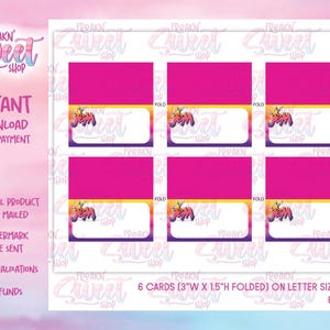 JEM and the Holograms Place Cards PDF file