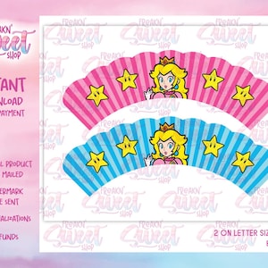 Princess Peach Cupcake Wrapper PDF file