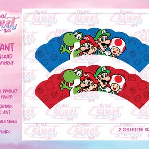 Super Mario Bros Cupcake Verpackung PDF Datei