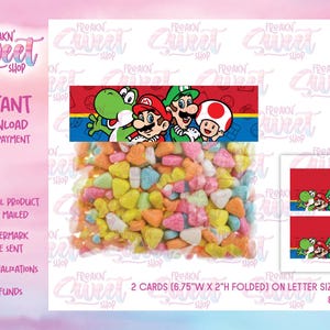 Fichier PDF de la carte du sac de friandises Super Mario Bros