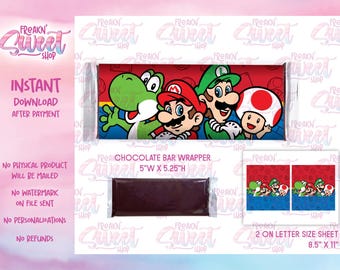 Arquivo PDF da embalagem de chocolate do Super Mario Bros