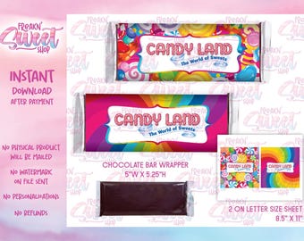 Arquivo PDF da embalagem de chocolate Candy Land