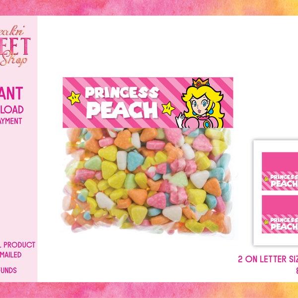 Princess PeachTreat Bag Card PDF file