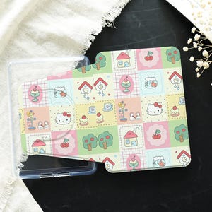 Funda para Kindle Kawaii Hello Kitty, giratoria 360 grados y desmontable, con función de suspensión automática, compatible con Kindle 10/11/12th y Paperwhite 10/11/12th, Colorsoft