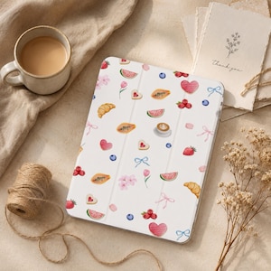 Custodia personalizzata per iPad con frutta e pasticceria per iPad Air 4/5/6, iPad 10/9/8, iPad 9.7" 10.2" 10.9" 11" 12.9'', iPad Mini 6/5, Custodia per iPad Pro 2022 2024