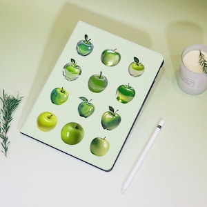 Green Apple iPad Personalized Case For iPad Air 4/5/6,iPad 10/9,iPad 9.7&quot; 10.2&quot; 10.9&quot; 11&quot; 12.9&#39;&#39;,iPad Mini 7/6,iPad pro2024 Case,iPad Cover
