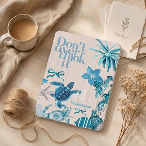 Custodia personalizzata per iPad con motivo Ocean Art Sea Life per iPad Air 4/5/6, iPad 10/9/8, iPad 9.7", 10.2", 10.9", 11", 12.9", iPad Mini 7/6, custodia per iPad Pro 2024.