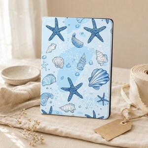 Starfish and Shell iPad Personalized Case For iPad Air 4/5/6,iPad 10/9/8,iPad 9.7" 10.2" 10.9" 11" 12.9'', iPad Mini 7/6，iPad Pro 2024 Cover