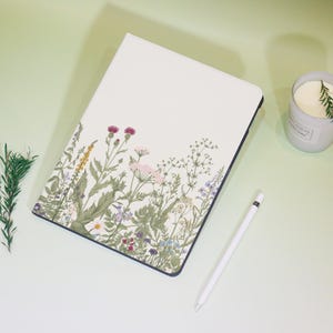 Green Flowers iPad Personalized Case For iPad Air 3/4/5/6,iPad 10/9/8, iPad 9.7&quot; 10.2&quot; 10.9&quot; 11&quot; 12.9&#39;&#39;,iPad Mini 6/5,iPad pro2022 2024Case