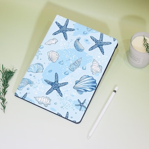 Starfish and Shell iPad Personalized Case For iPad Air 4/5/6,iPad 10/9/8,iPad 9.7&quot; 10.2&quot; 10.9&quot; 11&quot; 12.9&#39;&#39;, iPad Mini 7/6，iPad Pro 2024 Cover