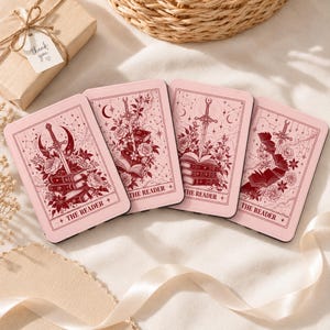 Pink Sword Book Floral Tarot Kindle Case With Custom Name,Acrylic/Handstrap Options – Fits Kindle 11/12,Paperwhite 10/12th,Colorsoft,Kobo