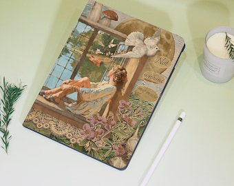 Vintage Art Painting iPad Personalized Case For iPad Air 4/5/6,iPad 10/9/8,iPad 9.7" 10.2" 10.9" 11" 12.9'', iPad Mini 7/6，iPad 2024 Cover