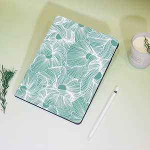 Line Flowers iPad Personalized Case For iPad Air 3/4/5/6,iPad 10/9/8,iPad 9.7&quot; 10.2&quot; 10.9&quot; 11&quot; 12.9&#39;&#39;, iPad Mini 6/5,iPad pro2022 2024Case