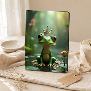 A Frog Prince iPad gepersonaliseerde hoes voor iPad Air 3/4/5/6, iPad 10/9/8, iPad 9,7" 10,2" 10,9" 11" 12,9'', iPad Mini 6/5, iPad pro2022 2024Case