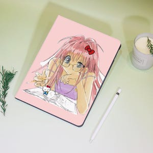 Pink Cute Girl iPad Personalized Case For iPad Air 4/5/6,iPad 10/9/8,iPad 9.7" 10.2" 10.9" 11" 12.9'',iPad Mini 7/6，iPad pro2024, iPad Cover