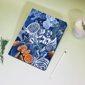 Ocean-themed Collage iPad Personalized Case For iPad Air 4/5/6, iPad 10/9/8,iPad 9.7&quot; 10.2&quot; 10.9&quot; 11&quot; 12.9&#39;&#39;,iPad Mini 6/5，iPad Pro2024 Case