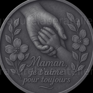 Fichier gaufrage 3D fête des mères , gravure laser en relief, carte de profondeur , effet de profondeur
