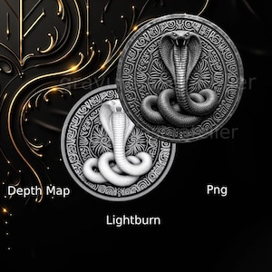 Aztec Cobra png-bestand, lasergravure op leisteen, Lightburn grijswaardenbestand