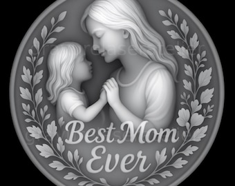 Archivo 3D del Día de la Madre, grabado láser en relieve, mapa de profundidad, efecto de profundidad, lightburn xtool glowforge, láser ortur