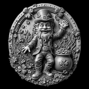 Fichier gravure lutin , fichier prêt à l'emploi pour la gravure laser , Image en niveau de gris , image avec carte de profondeur