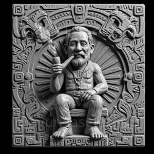 Gotowy do użycia plik do grawerowania laserowego, plik lightburn grayscale jarvis, mapa głębi, relief, iluzja 3D