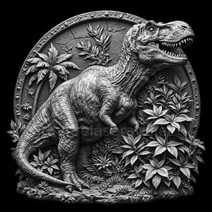 Fichier gravure laser relief  dinosaure , fichier gaufrage 3D pour moule découpe , lightburn prêt à l'emploi , dinosaure svg