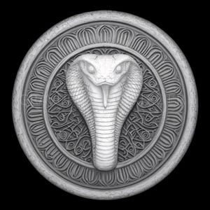 Fichier carte de profondeur 3D tête de cobra , Fichier gravure reptile png