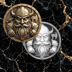 Fichier gravure laser carte de profondeur , viking humour, pièce en laiton en relief , illusion 3D, lightburn,glowforge,xtool, gravure bois