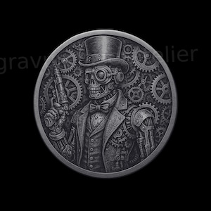 Ficher gaufrage 3D steampunk , fichier gravure laser 3D , gravure laser avec relief