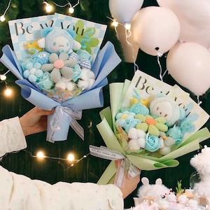 Sanrio Cartoon Doll Bouquet – Kuromi, Cinnamoroll, My Melody & Hello Kitty – Kawaii Gift for Valentine’s and Birthdays