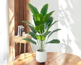 Real Touch Artificial Banana Palm Tree: Tropical Home Decor