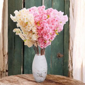 人工桜の花 - 自宅や結婚式用のピンクのシルクの花飾り