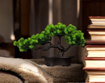 27cm Artificial Pine Bonsai – Faux Tree for Home & Desktop Decor
