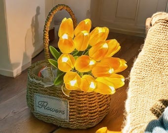 LED Tulpenstrauß - Künstliche leuchtende Tulpenblumen für Zuhause & Geschenke