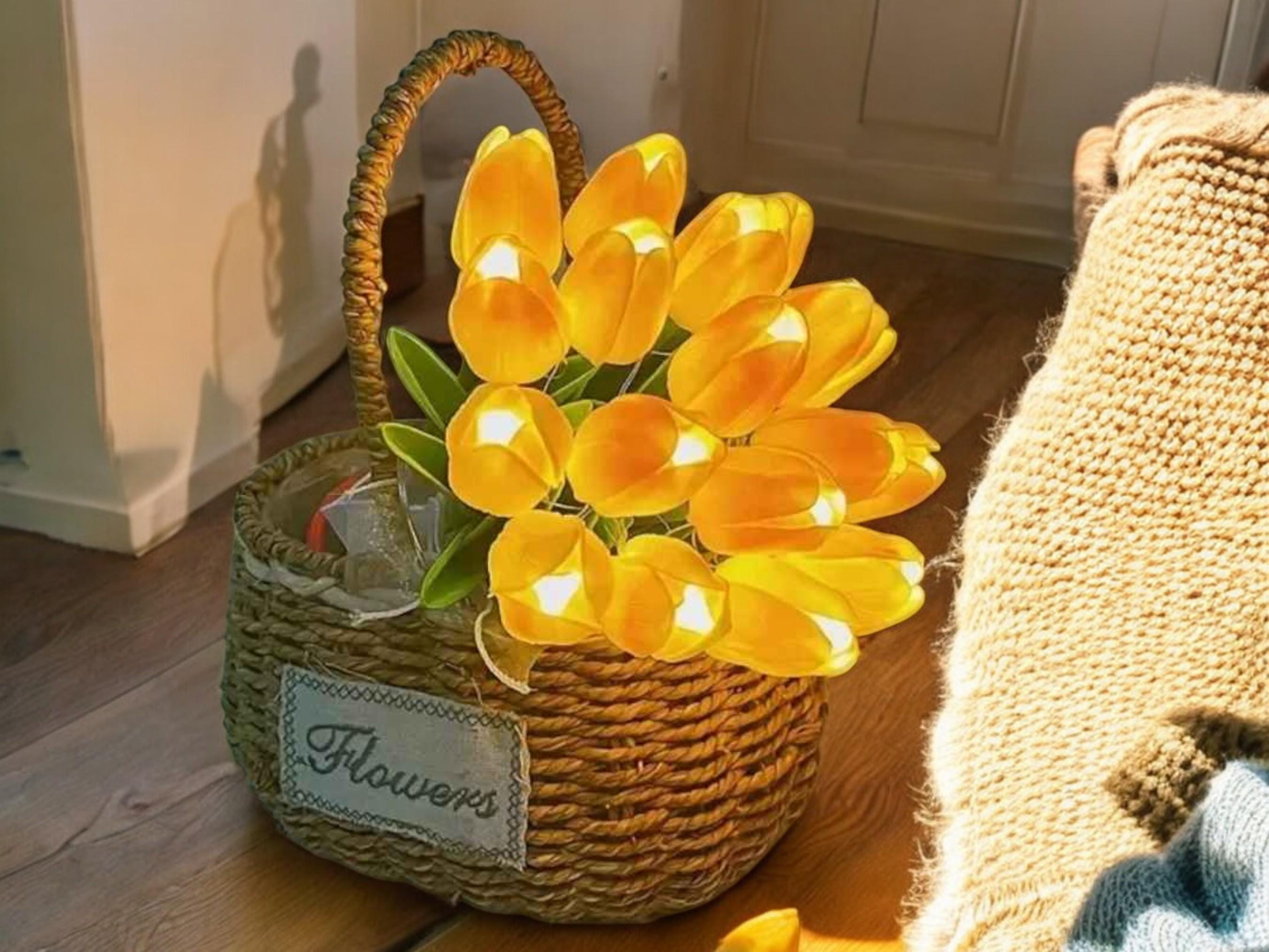 LED Tulip Bouquet – Artificial Light-Up Tulip Flowers for Home & Gifts