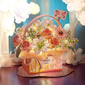 Ramo de rosas con polvos mágicos - Caja de regalo de flores portátil