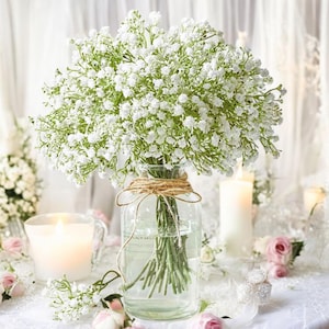 10/15個の人工カスミソウの花 - 結婚式や家の装飾のための偽カスミソウ