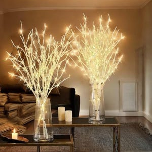 Ramo di betulla bianco LED luminoso – Ramoscello festivo a batteria per decorazioni per matrimoni e feste