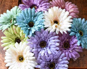 Artificial Silk Gerbera Flowers – 3/6PCS Daisy and Chrysanthemum Bunch for Wedding & Home Decor (23cm)