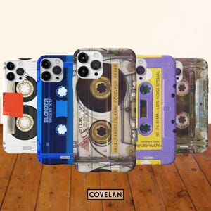 VINTAGE RETRO CASSETTE cases for phones iPhone 16 15 14 13 12 11 Pro Max 8 Plus X, Samsung Galaxy S25 S24 S23 S22 Ultra, Pixel 8