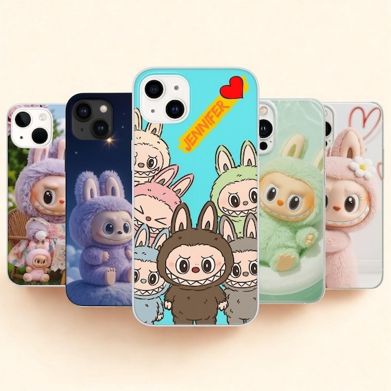 LABUBU Phone Case: Pop Mart Style With Hook - Etsy