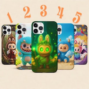 LABUBU DREAM GIFT, Phone Cases Pop Mart Custom Name, iPhone 16 15 14 13 12 Pro Max 8 Plus X, Samsung Galaxy S25 S24 S23 S22 Ultra, Pixel 8